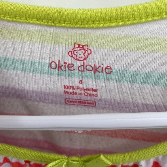 Girls Nightgown Lot of 3 size 4 So & Okie Dokie Short Sleeve Ruffle Bottom - Picture 5 of 7